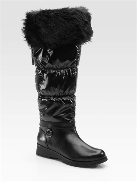 leather michael kors winter boots|zappos Michael Kors boots.